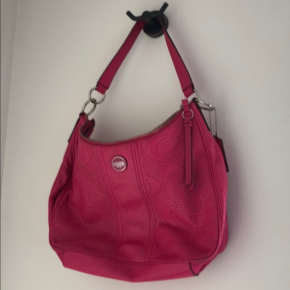 Pink Coach shoulder bag